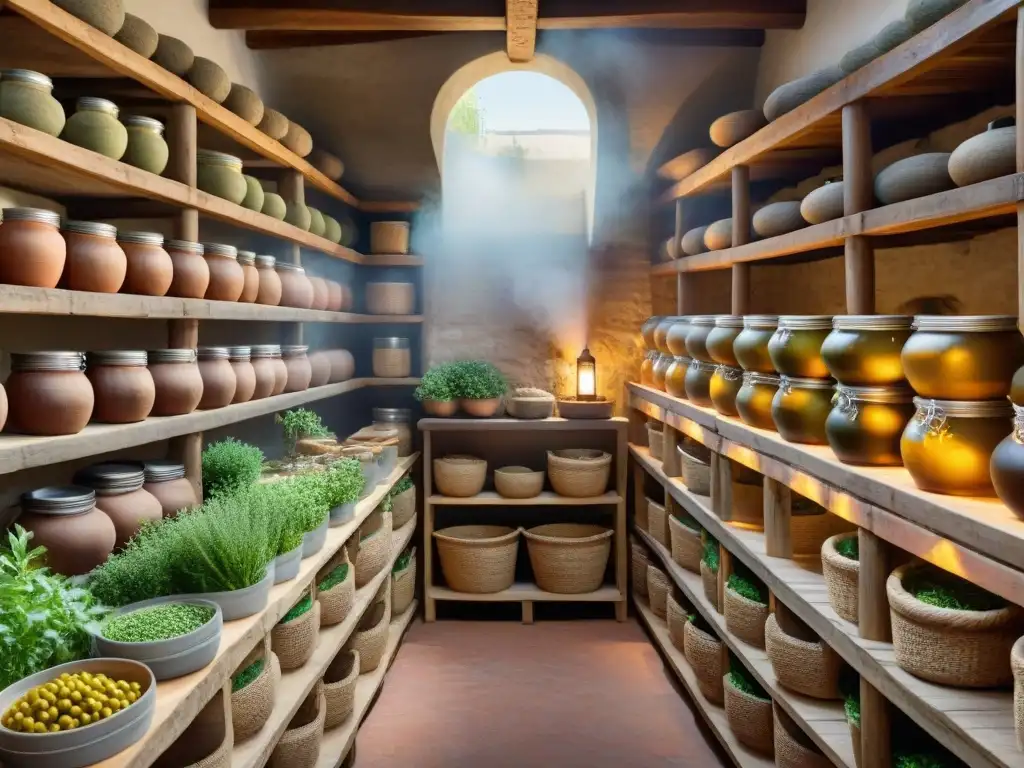 Un rincón ancestral de cocina italiana, conservación y fermentación en mágica armonía