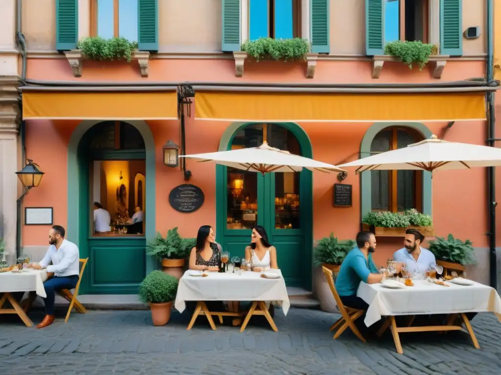 Disfruta del aperitivo italiano en un encantador callejón de Roma, con trattorias y bares de vinos