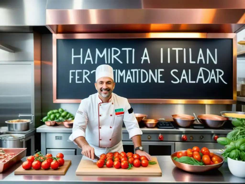 Aspirantes a chefs preparan pasta y Caprese en una bulliciosa escuela culinaria italiana