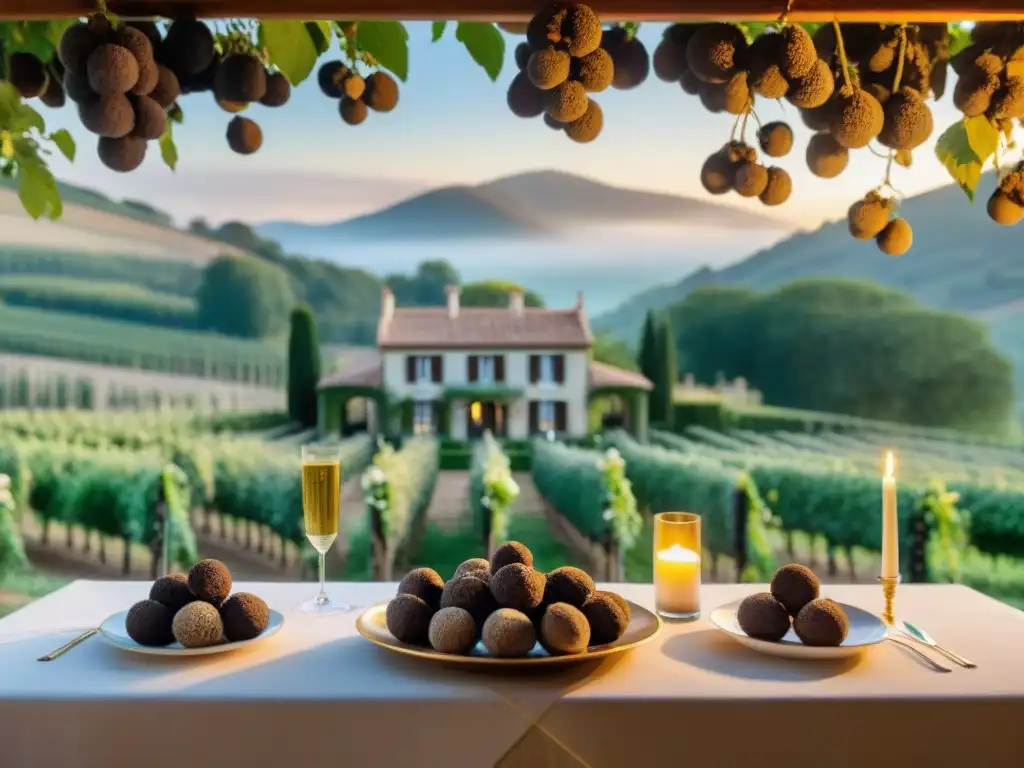 Un atardecer mágico en una villa italiana entre huertos de trufas, con una degustación privada trufas italianas en el jardín