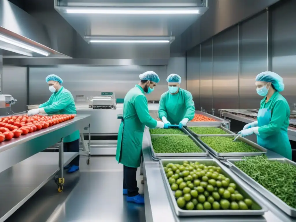 Avanzada tecnología conservación alimentos ingredientes italianos en moderna fábrica en Italia