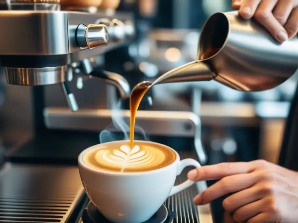 El barista desvela los secretos del espresso perfecto italiano en un café bullicioso