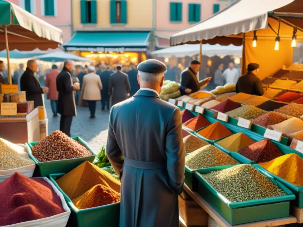 El bullicioso mercado al aire libre en Liguria, Italia, muestra el impacto de las especias en la cocina local