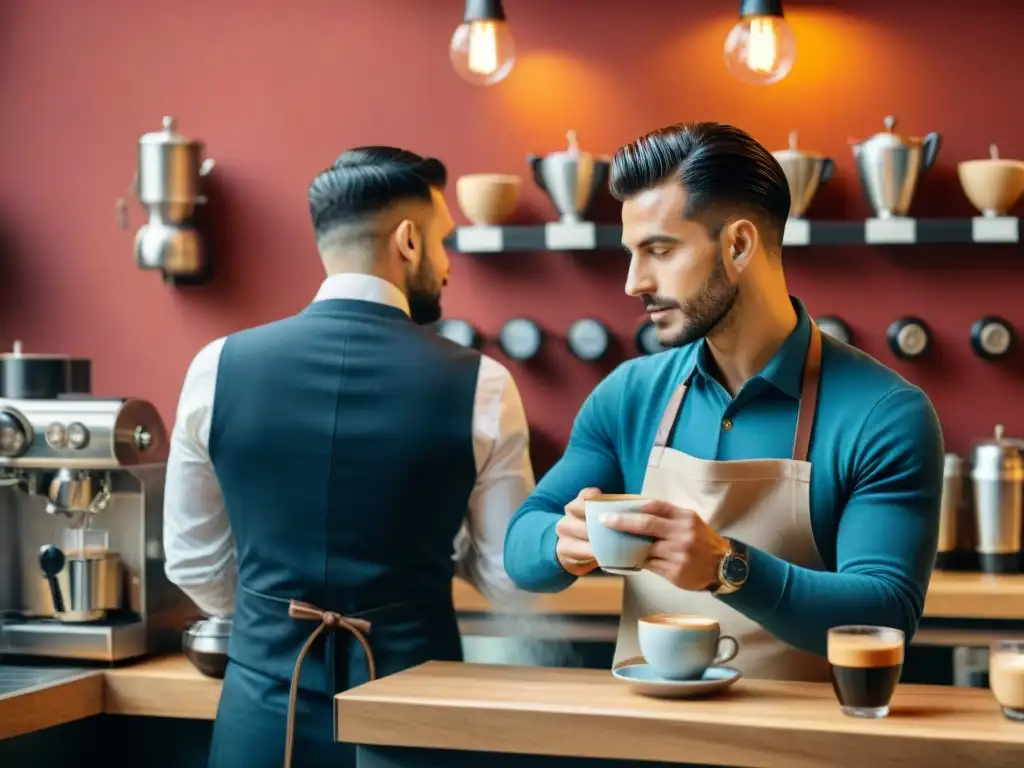 Un café histórico italiano rebosante de vida y tradición, donde se fusiona lo clásico con lo innovador en la cultura del café