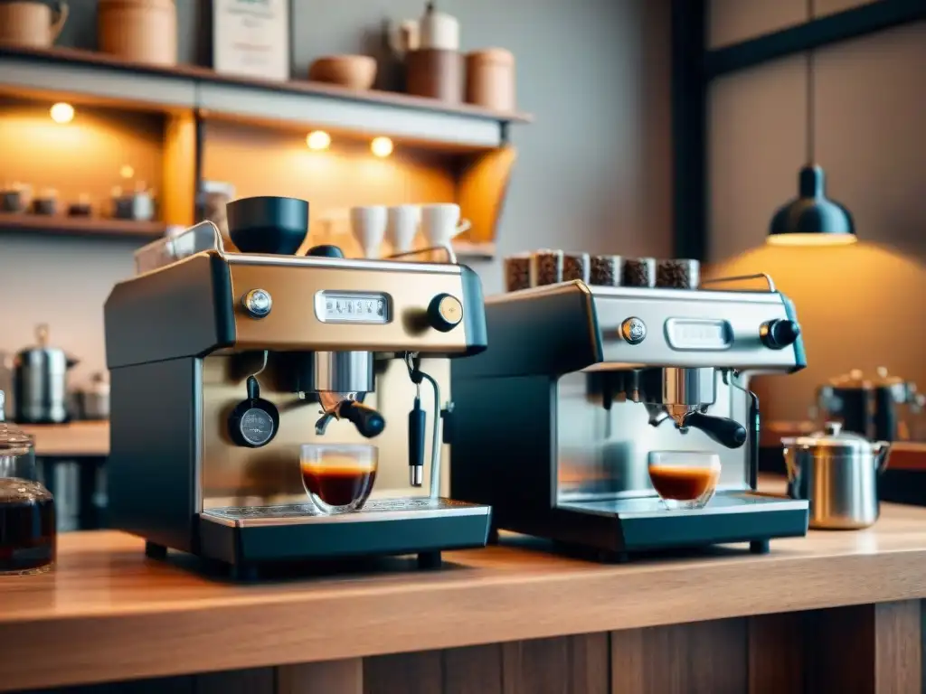 Un café italiano histórico sostenible con baristas tradicionales sirviendo café a clientes diversos en un ambiente acogedor