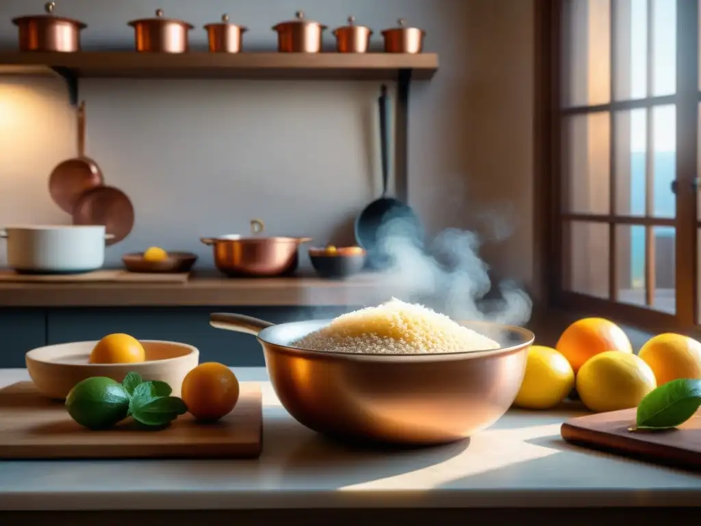 Un chef prepara con destreza los Babà al ron en una cocina italiana tradicional