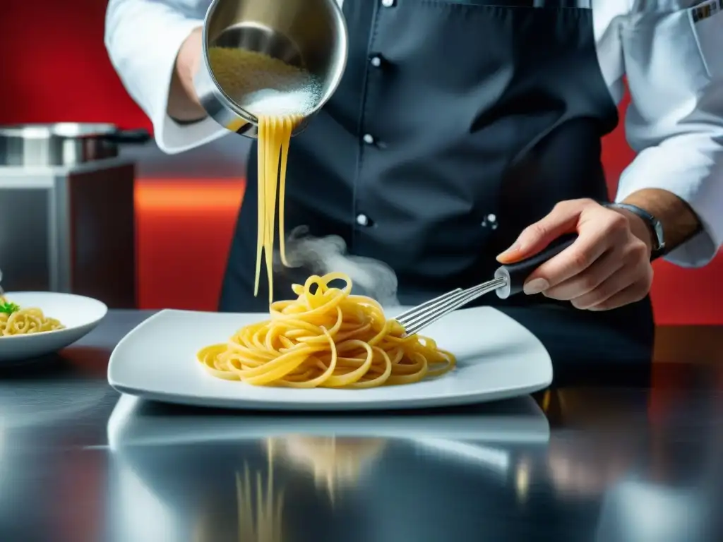 Un chef experto en cocina molecular crea innovadora pasta italiana