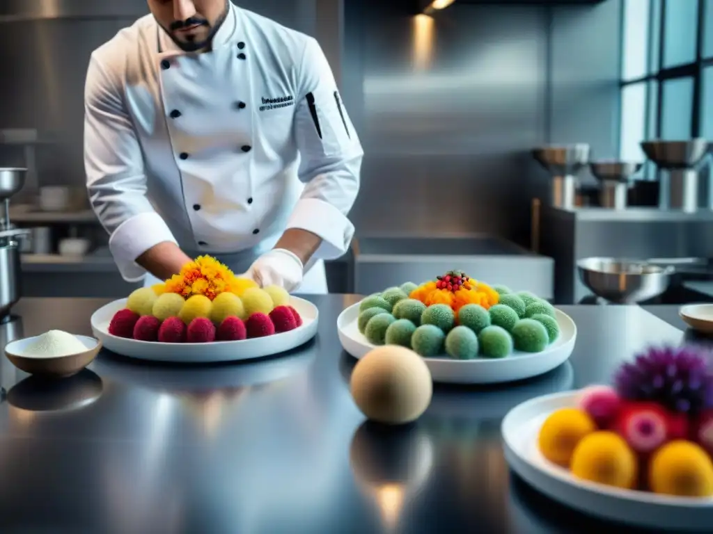 Un chef experto transforma postres italianos en una cocina molecular, fusionando tradición e innovación culinaria