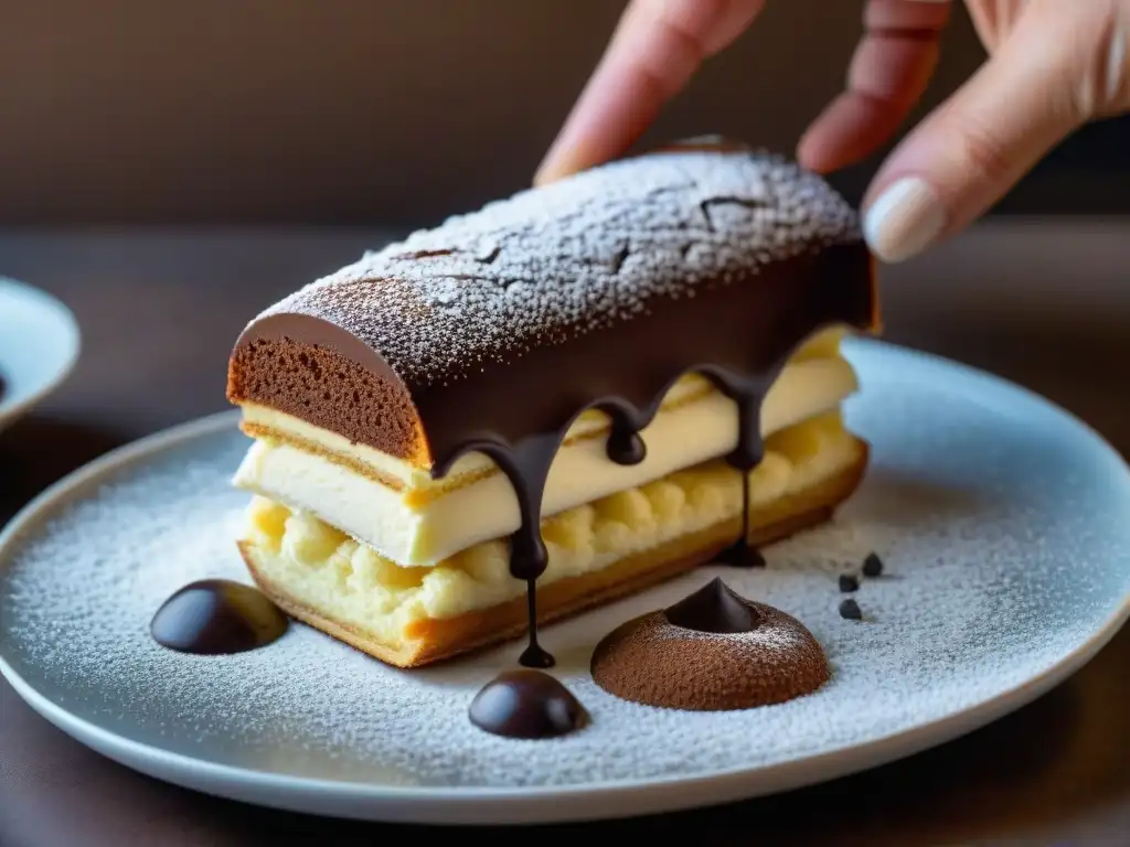 El chef italiano experto prepara con detalle el auténtico Tiramisú italiano