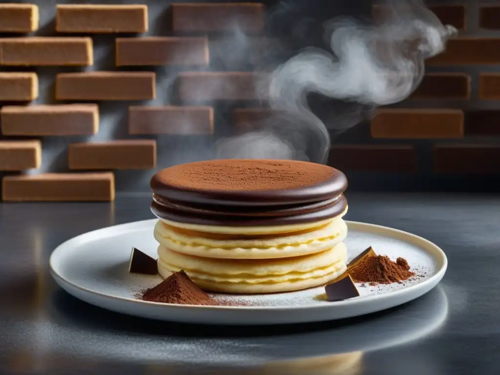 Un chef italiano experto en técnicas de tiramisú crea un postre inolvidable en una cocina rústica