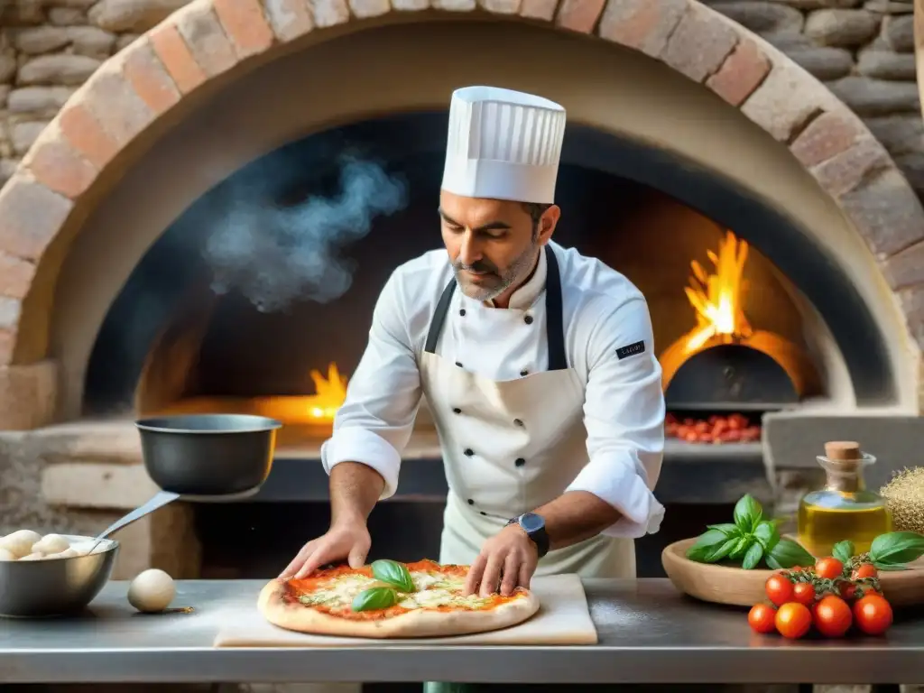 Un chef italiano prepara una pizza sin gluten en Sicilia