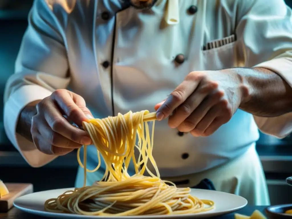 Un chef italiano transforma sobras en una exquisita receta en una cocina bulliciosa