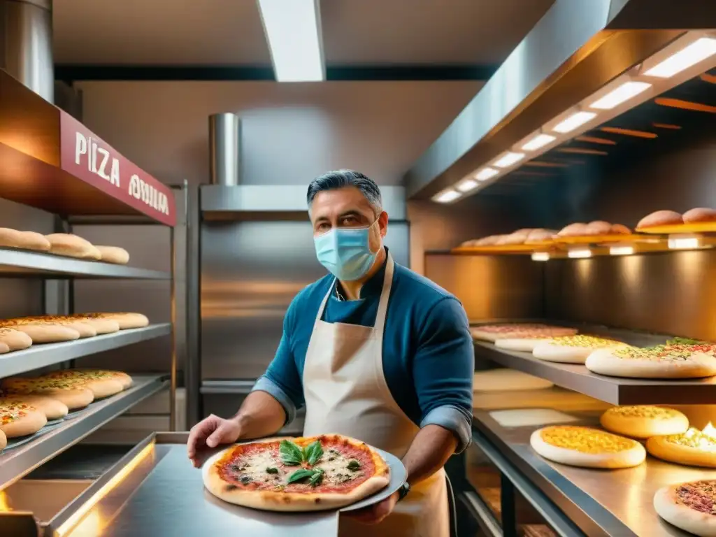 Un chef en una pizzería, adaptación pizzerías pandemia covid