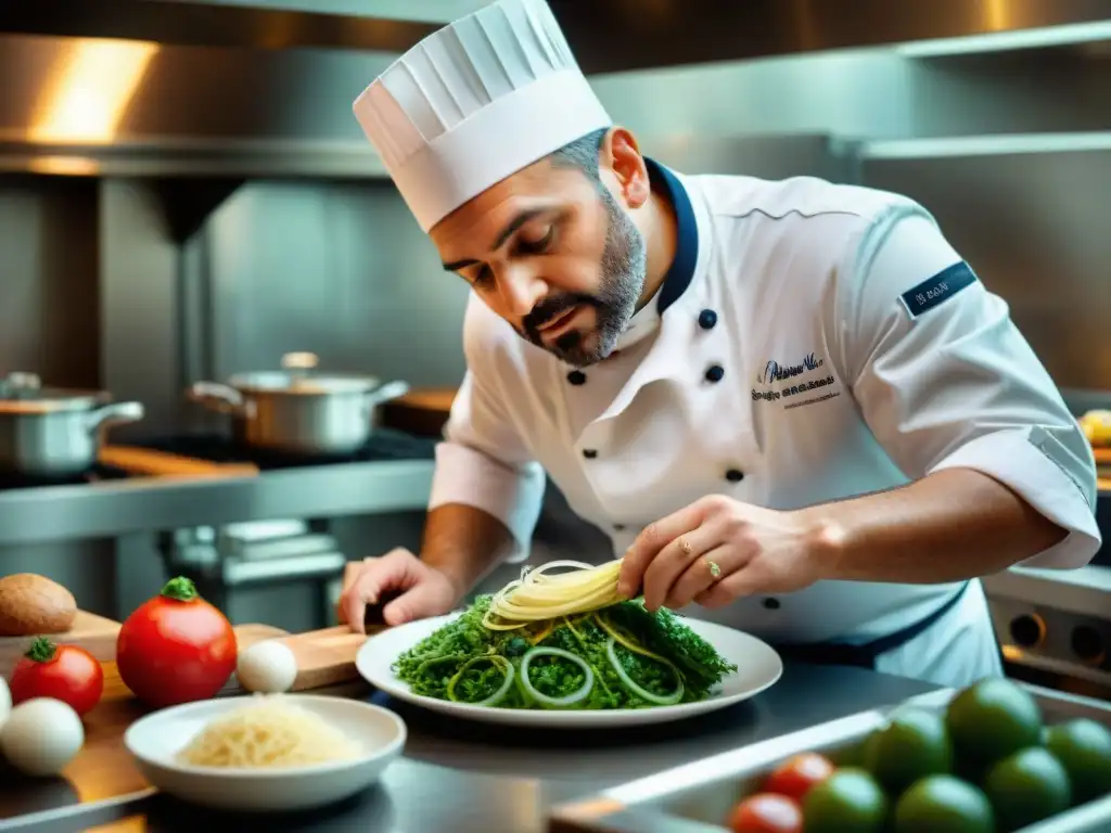 Chef Stefano Baiocco reinventa la cocina italiana con pasión en su vibrante cocina moderna