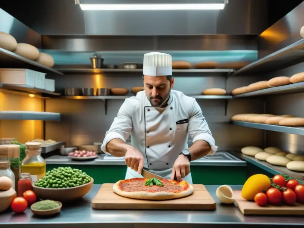 Dos chefs fusionan la cocina italiana y argentina en una animada escena de cocina