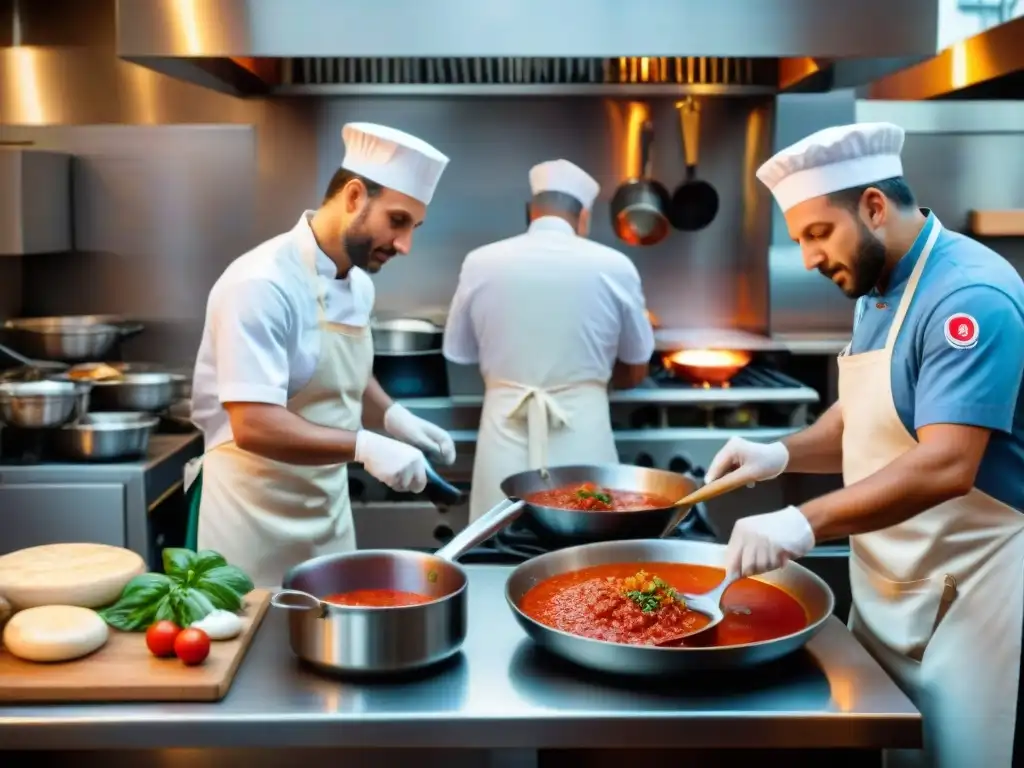 Chefs en cocina moderna italiana, fusionando raíces antiguas en platos innovadores