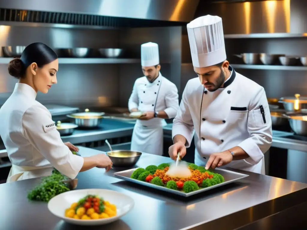 Cocina italiana moderna con tecnología recreando platos históricos, chefs innovadores y ingredientes tradicionales