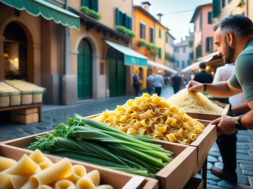 Reinvención de la comida rápida italiana en un animado mercado callejero italiano