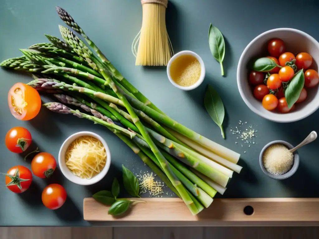 Una composición visualmente impresionante de ingredientes frescos y coloridos en una mesa rústica, evocando la esencia de la cocina saludable