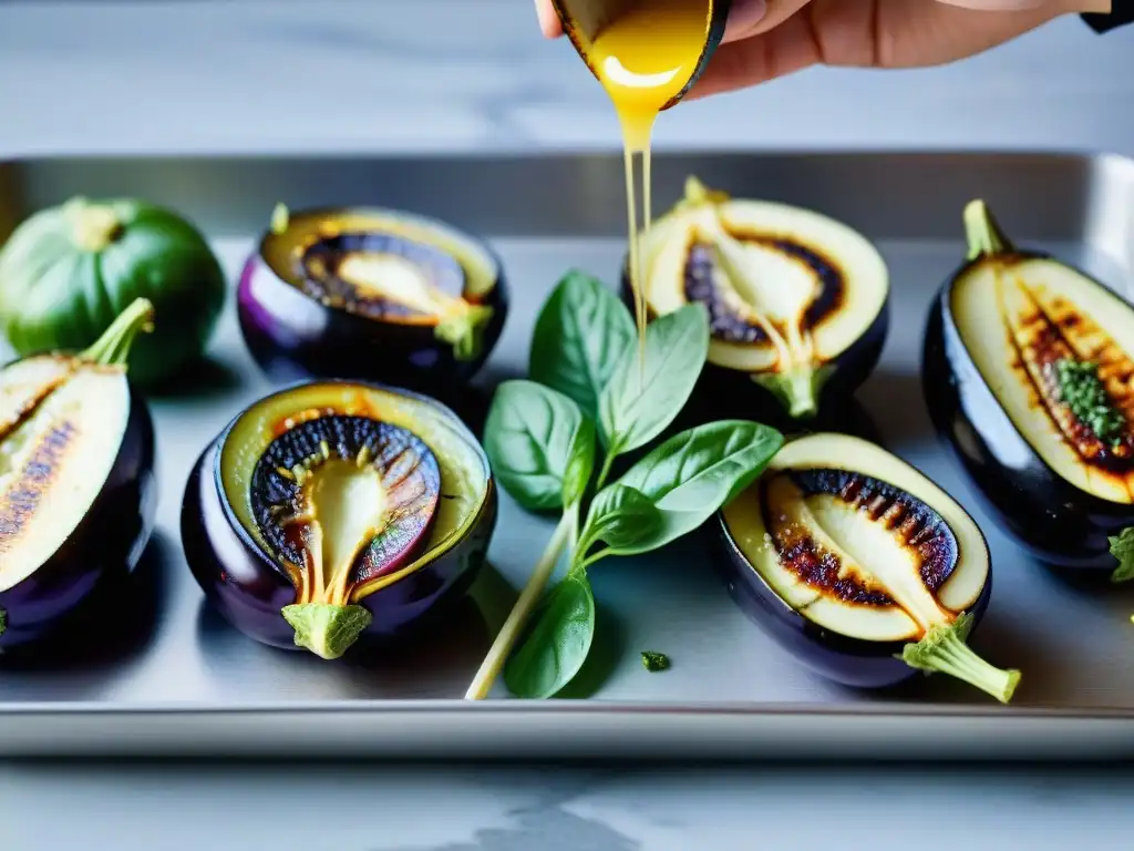 Delicada preparación paso a paso de Receta de Involtini de Berenjena: desde cortar y grillar hasta rellenar y enrollar con maestría