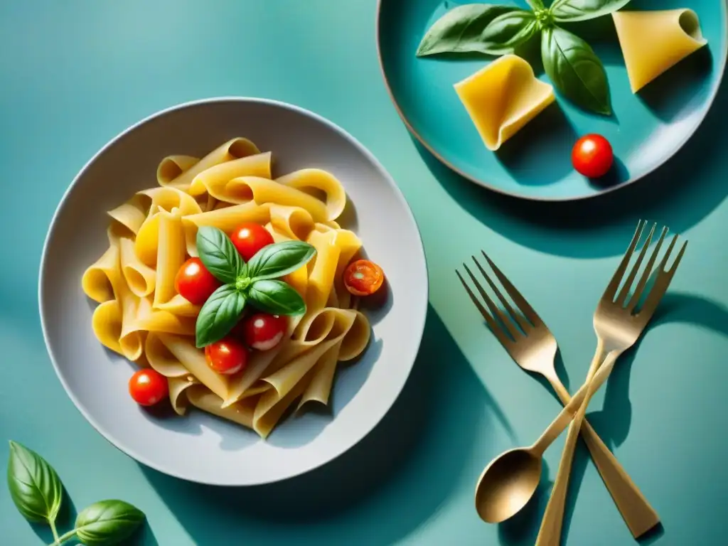 Delicadas diferencias entre pasta seca y fresca en una imagen culinaria italiana