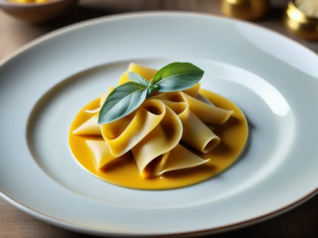 Delicado agnolotti del plin de la cocina piamontesa tradicional de Davide Palluda