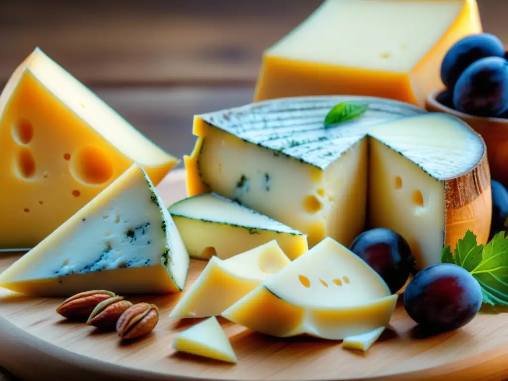Exquisita selección de quesos italianos con frutas y frutos secos Delicado maridaje Sangiovese con quesos italianos: Parmigiano Reggiano, Gorgonzola, Pecorino Romano y Taleggio junto a uvas, higos y nueces