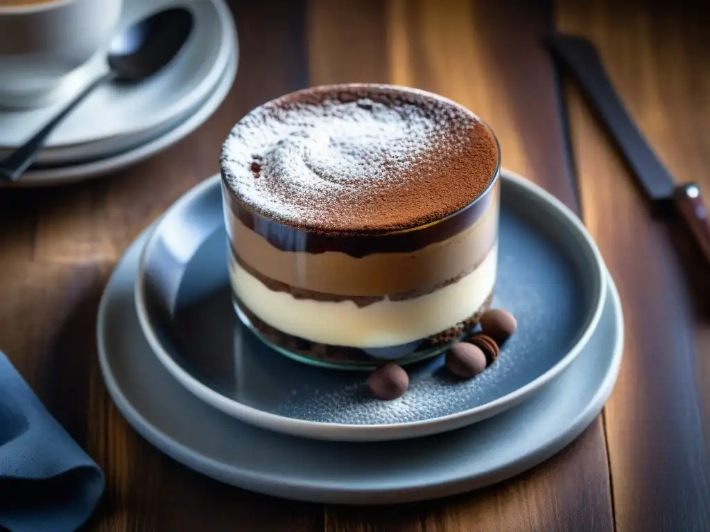 Deliciosa reinterpretación moderna de Tiramisù con tendencias cocina italiana postres modernos