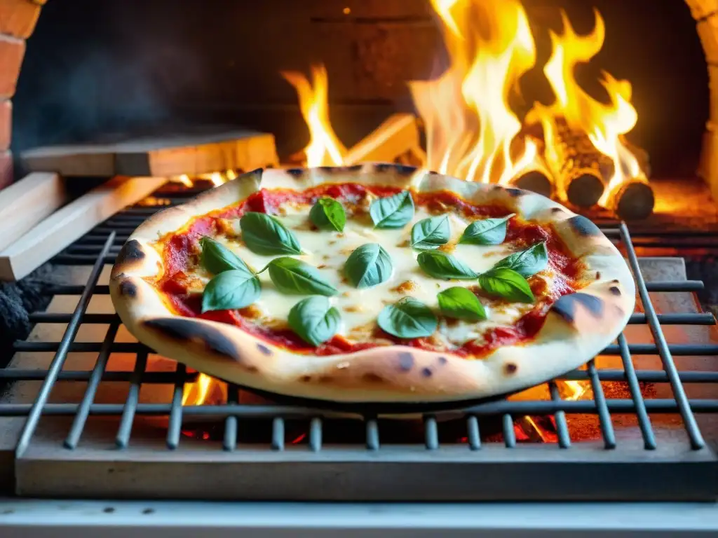 Deliciosa pizza italiana recién horneada con burbujeante queso, crujiente masa y coloridos ingredientes frescos