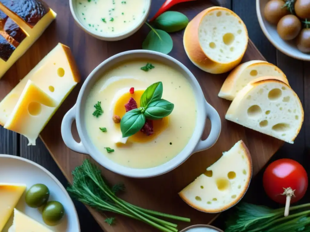 Deliciosa fondue de queso Fontina en Valle de Aosta cocina italiana