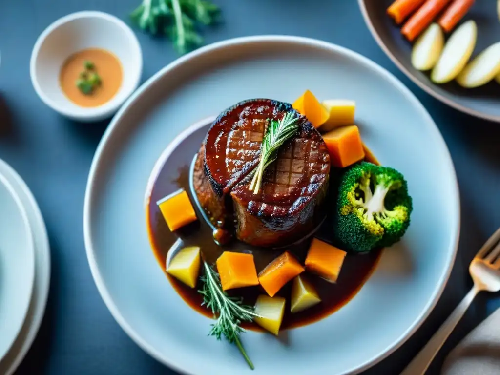 Deliciosa receta osso buco baja calorías con carne tierna y verduras coloridas, en presentación rústica y reconfortante