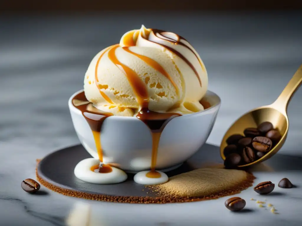 Deliciosa receta gelato affogato café helado: fusión perfecta de cremoso gelato y espresso, colores y sabores irresistibles