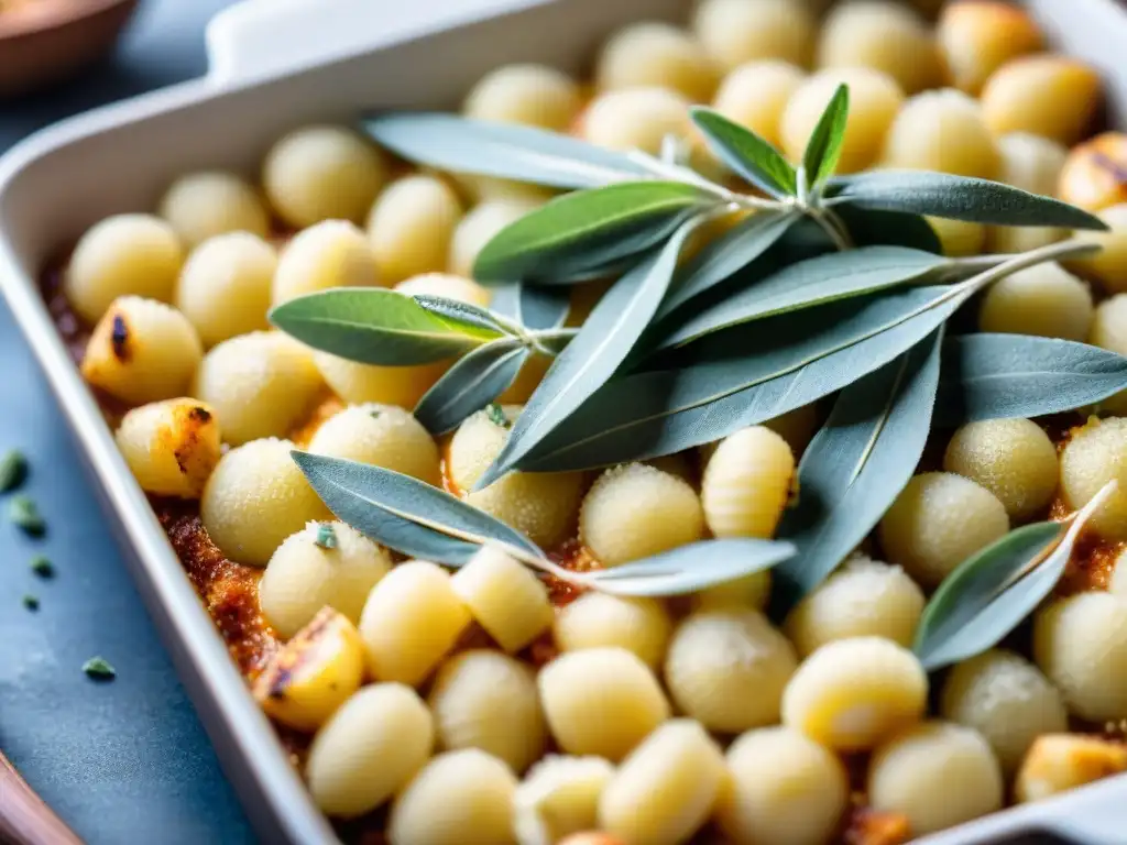 Deliciosa receta tradicional gnocchi alla Romana con capas de sémola, queso parmesano, mantequilla, salvia y nuez moscada