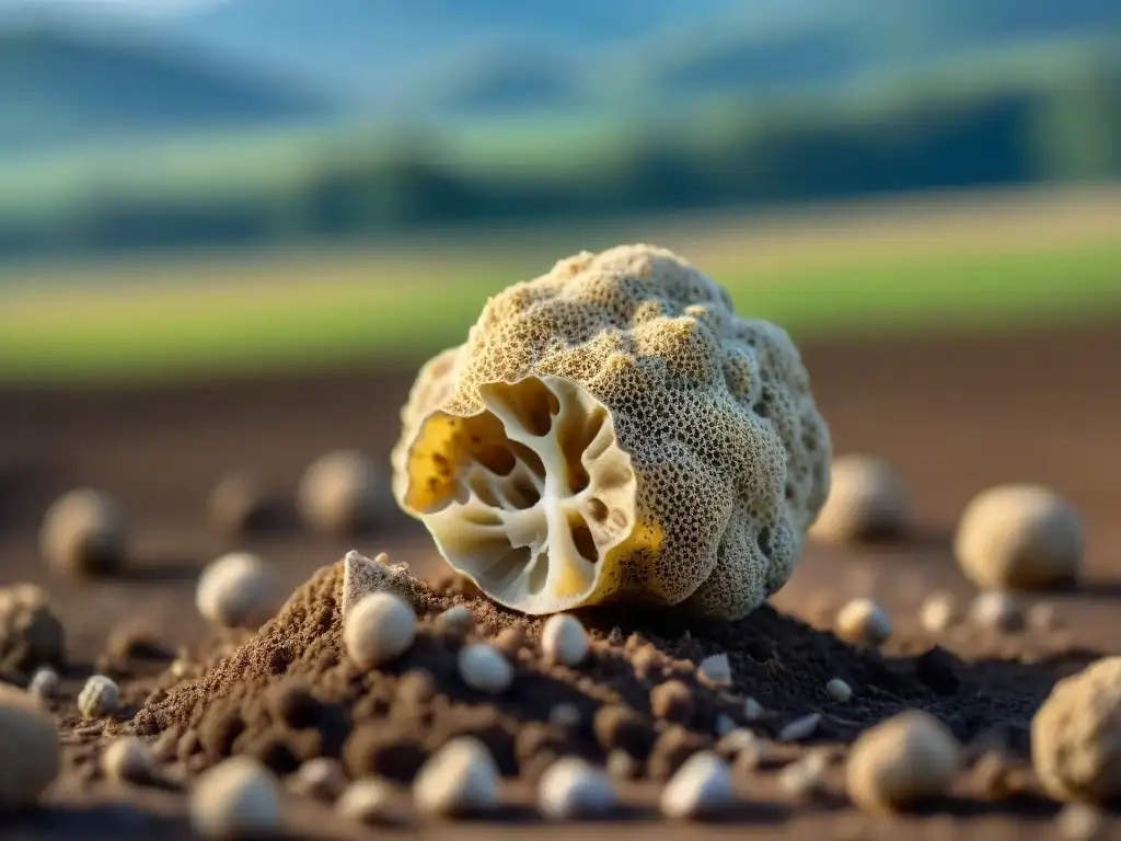 Detallada trufa blanca de Alba, Italia, lista para deleitar en la gastronomía mundial