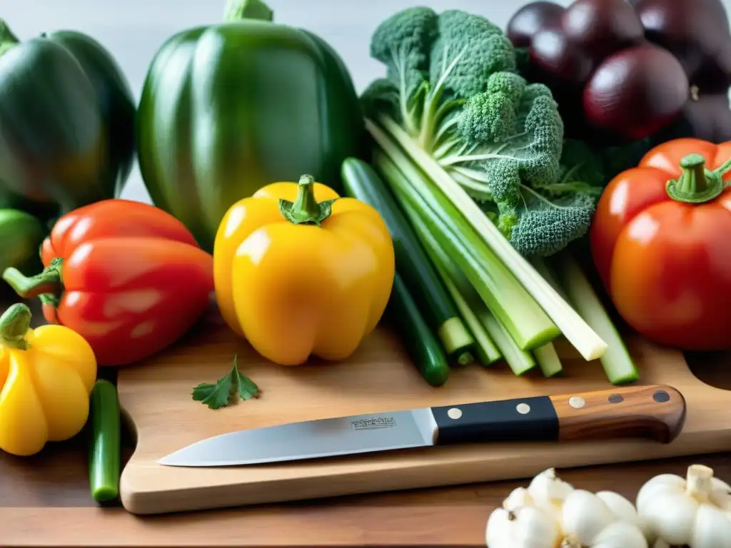 Detallada y colorida preparación de ingredientes frescos para receta risotto bajo calorías