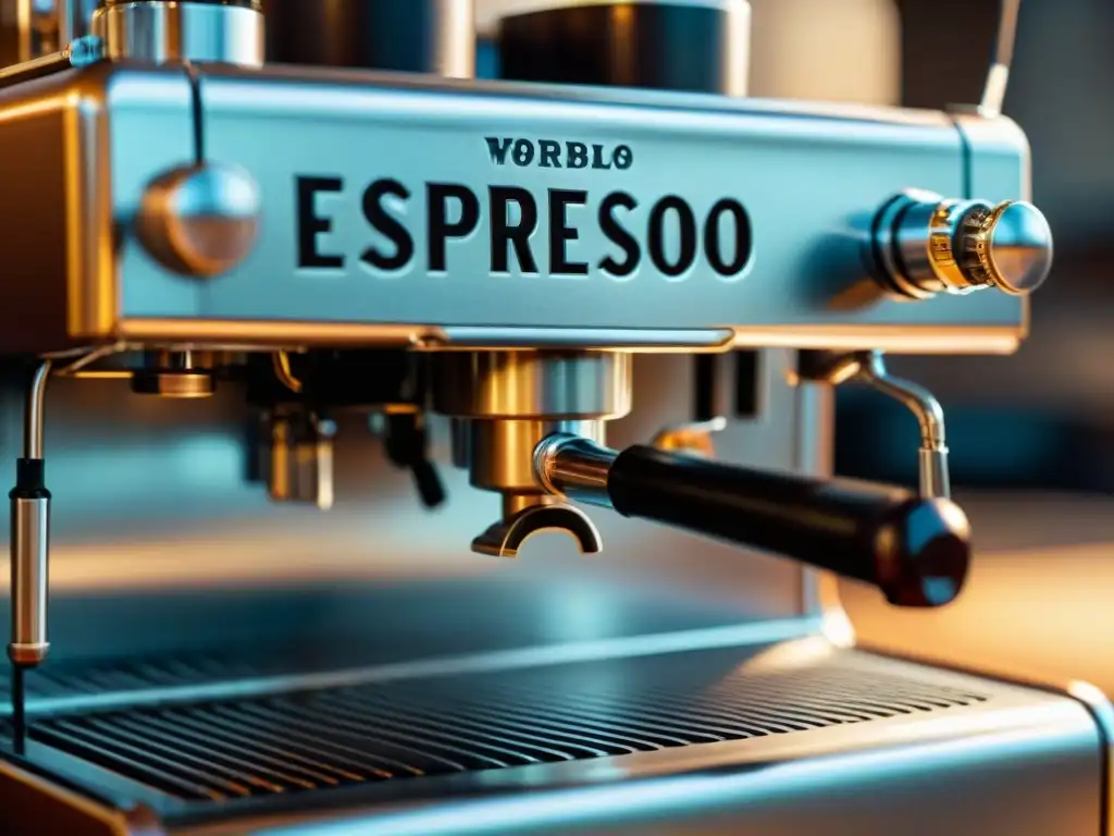 Detalle interno de una máquina de espresso vintage, mostrando la evolución del diseño