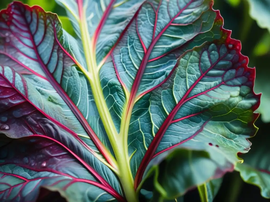 Detalles del radicchio fresco en campo italiano, resaltando sus beneficios en la cocina italiana