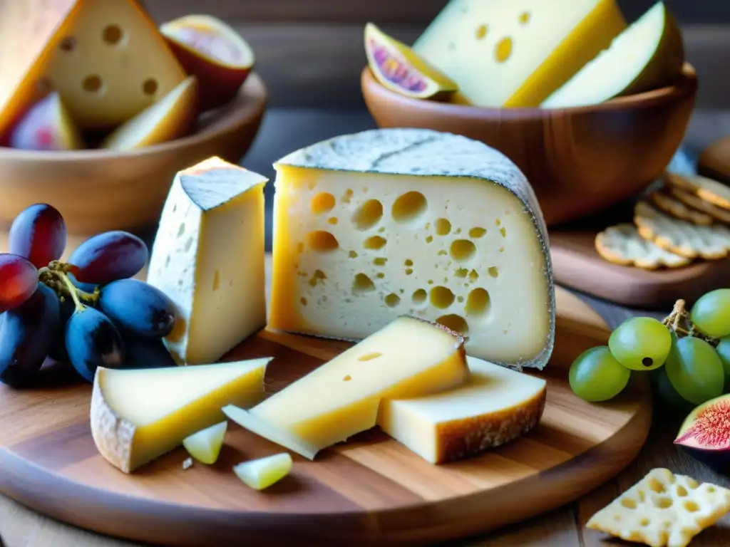 Detalles del Pecorino Romano con tabla de quesos y frutas frescas, evocando la tradición culinaria italiana