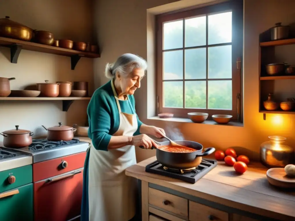 Un día nostálgico en la cocina de una nonna italiana, reviviendo recetas italianas tradicionales olvidadas