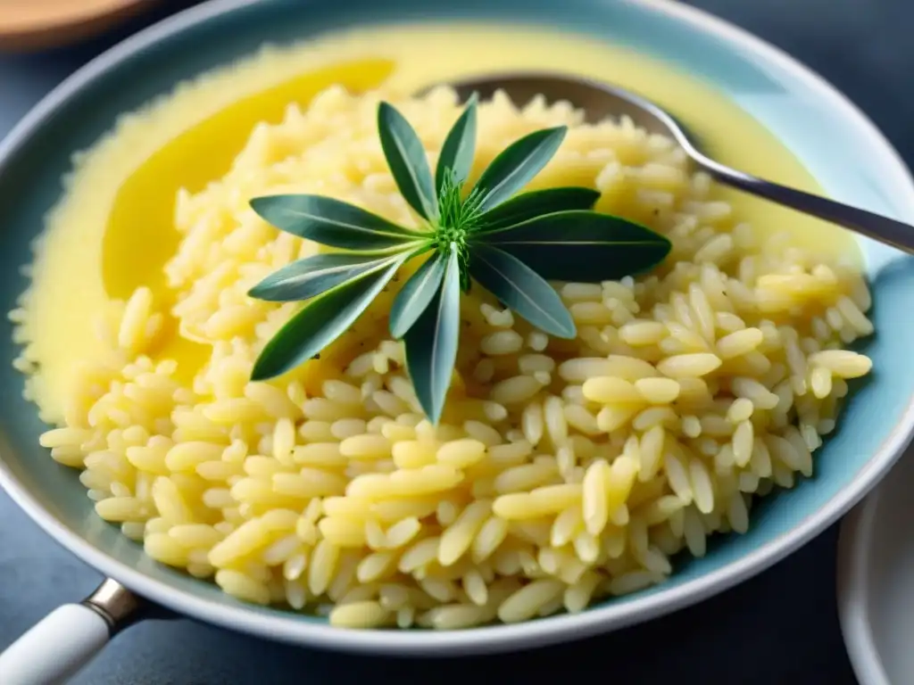 Elaboración de un risotto perfecto con Arborio, azafrán, queso Parmesano y vino blanco