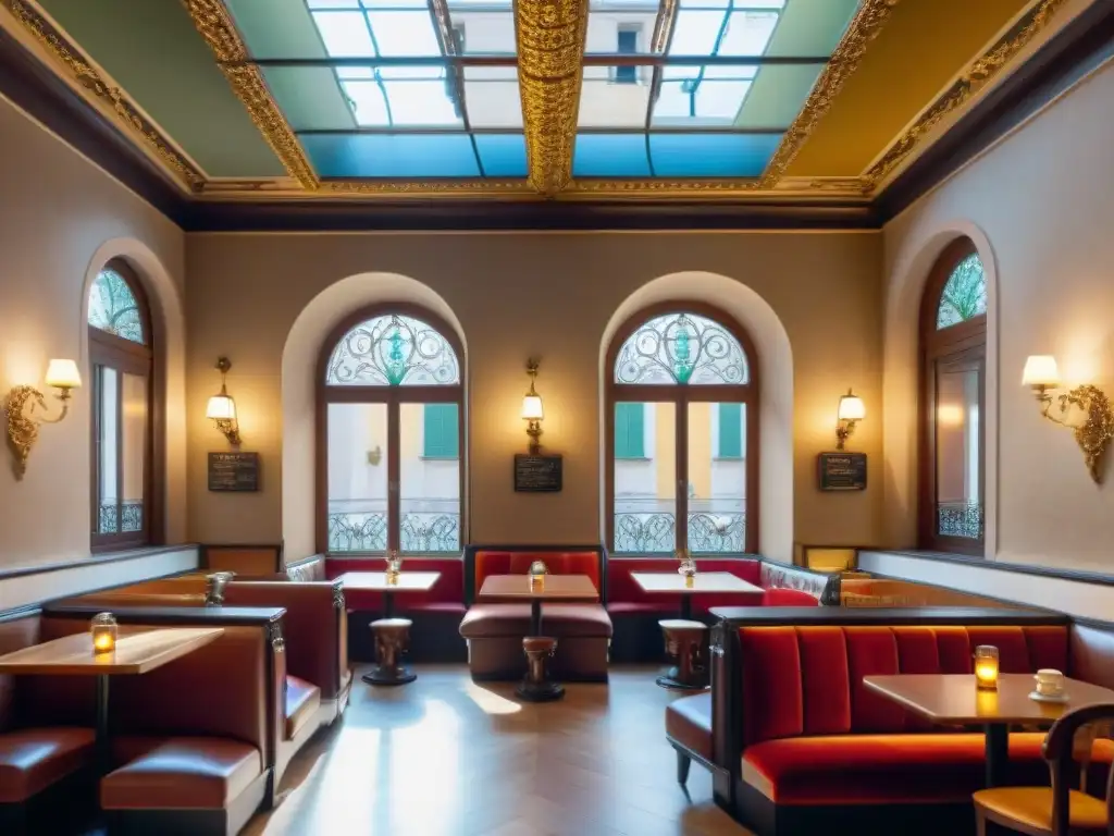 Interior sofisticado en Caffè Meletti, Ascoli Piceno Explora la elegancia del interior de Caffè Meletti en Ascoli Piceno, Italia