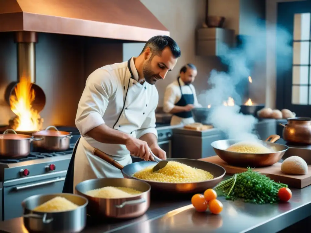 Escena documental de cocina italiana del siglo XIX