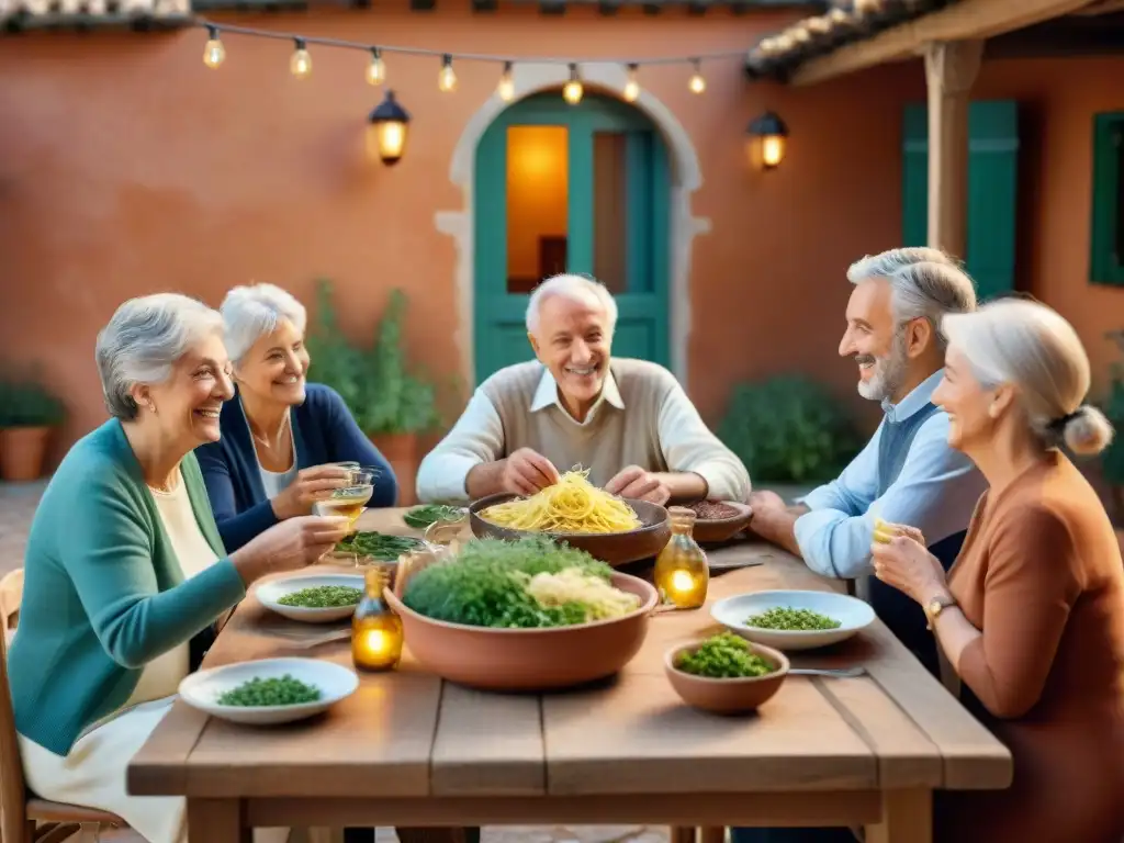 Una escena vibrante de comunidad italiana con Proyectos alimentación comunitaria cocina italiana