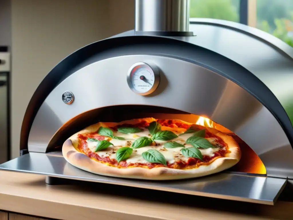 Disfruta de la experiencia de cocinar con los mejores hornos de pizza caseros, al deslizar con cuidado una pizza casera en un horno moderno y elegante