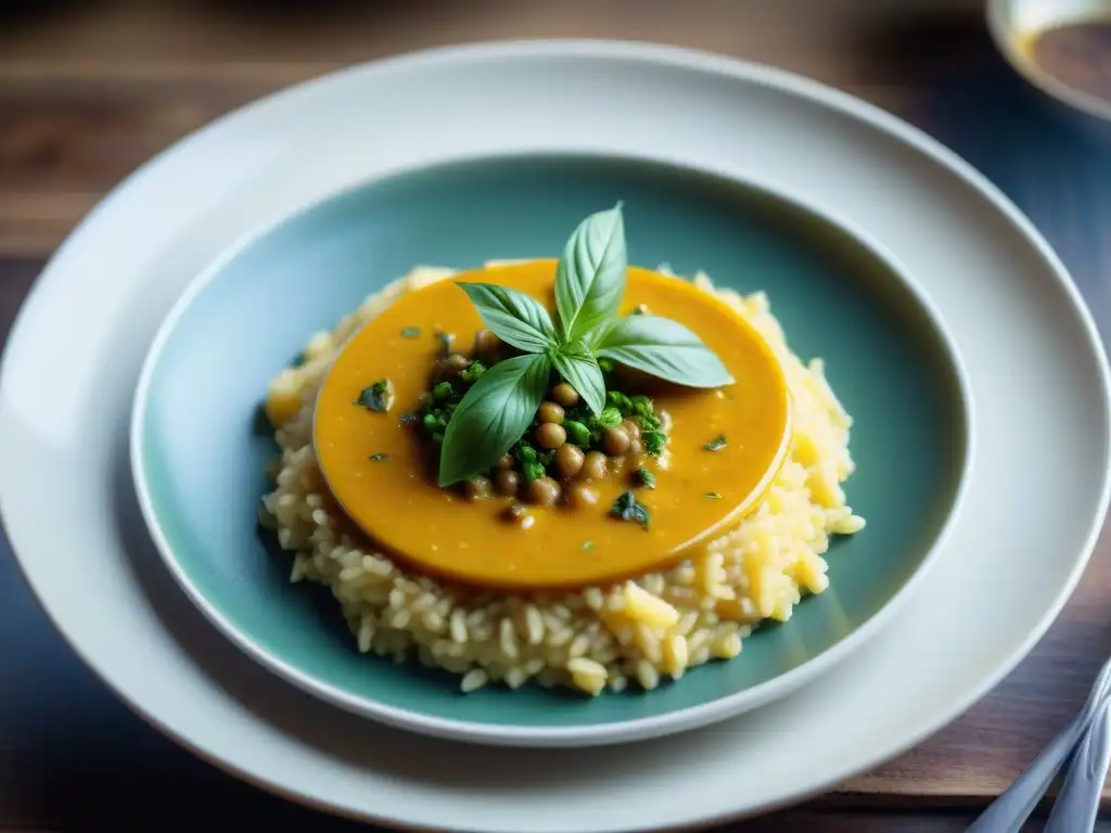 Un exquisito Risotto Curry Tailandés receta auténtica, con colores y aromas vibrantes que invitan a una experiencia gastronómica inolvidable