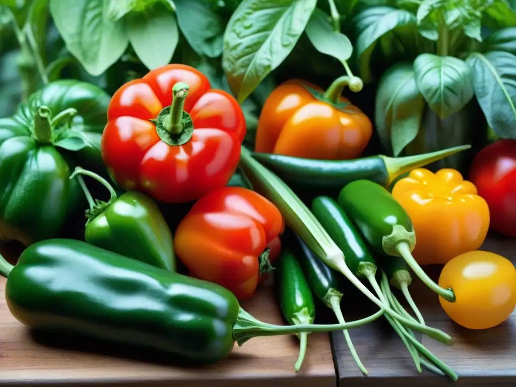 Una exuberante variedad de verduras italianas recién cosechadas en un huerto urbano, listas para una deliciosa cocina italiana