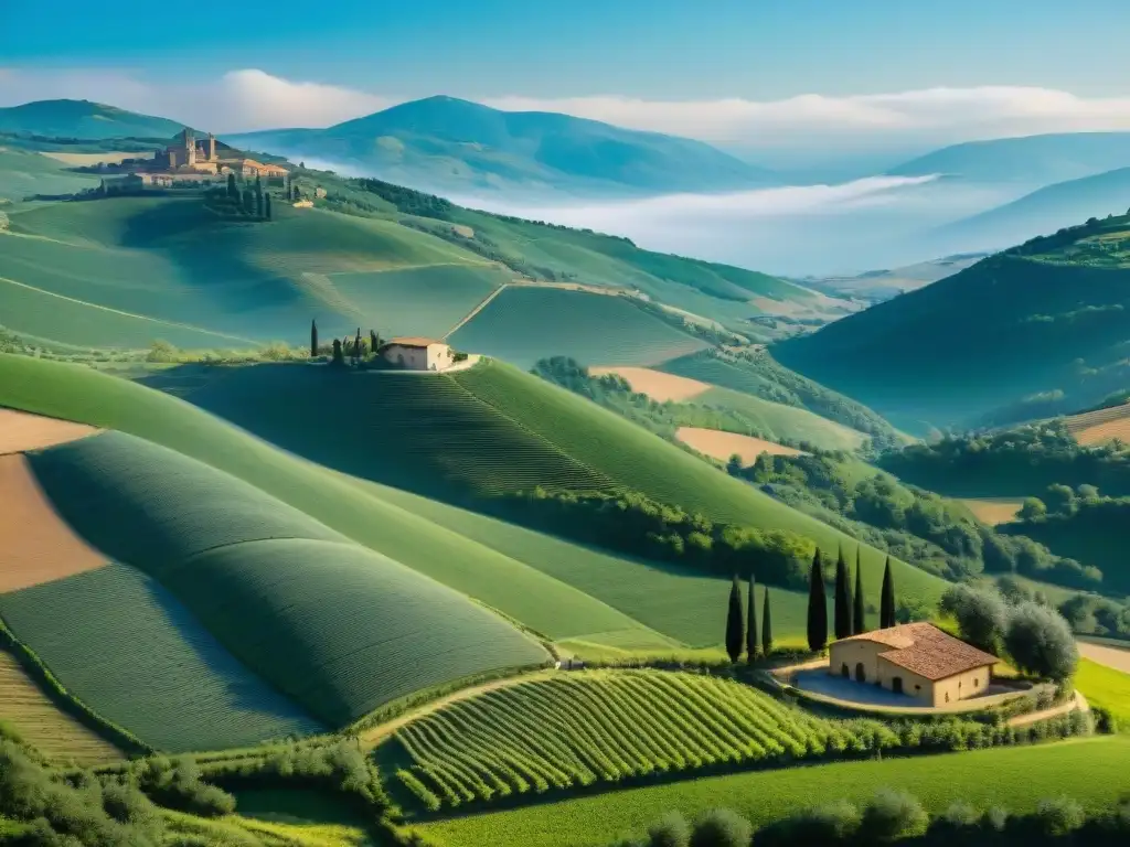 Una fábrica de quesos italiana en las colinas de la Toscana, muestra técnica sostenible y futuro sostenible producción quesos italianos