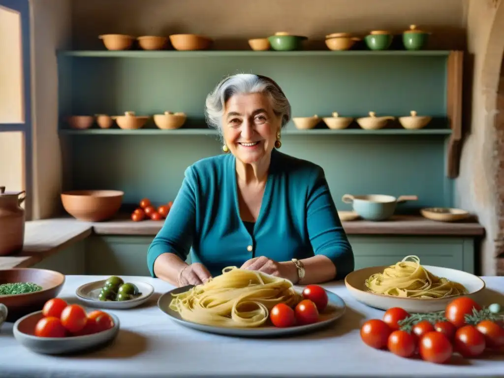 Una familia italiana disfruta de una comida casera en un ambiente acogedor, conectando con la historia culinaria de Italia