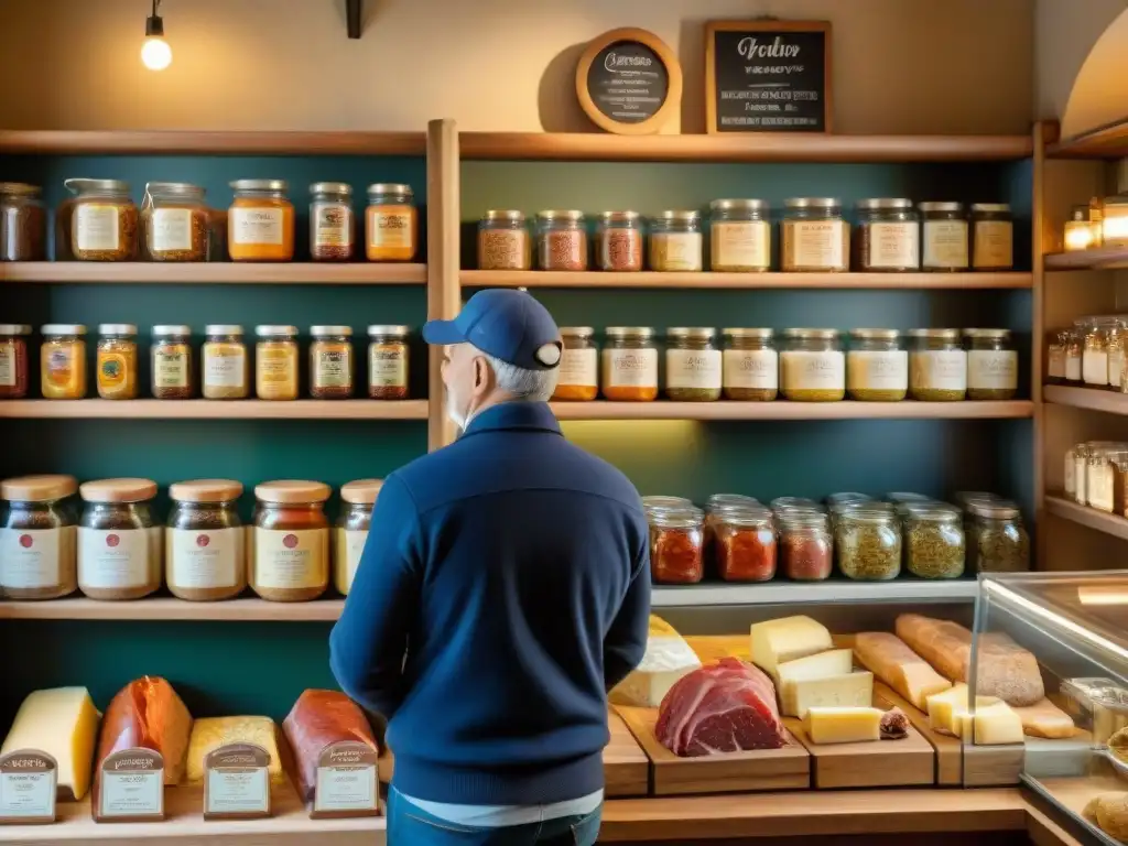 Delicatessen familiar italiano con conservación de alimentos en Italia