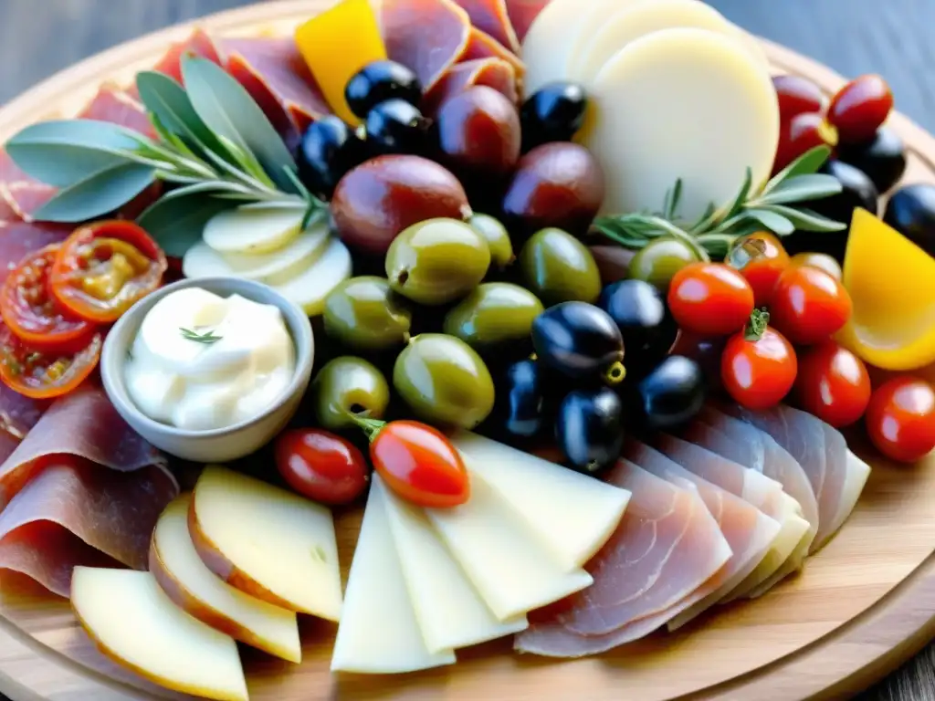 Un festín de antipasto italiano de alta calidad, listo para disfrutar